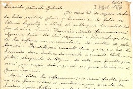 [Carta] 1946 ene. 4, [Vicuña, Chile] [a] Gabriela Mistral