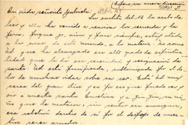 [Carta] 1947 abr., Vicuña [a] Gabriela Mistral
