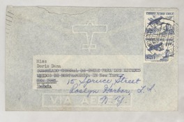 [Sobre] 1957 feb. 8, Santiago, Chile [a] Doris Dana, New York