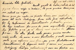 [Carta] 1948 sept. 14, [Vicuña, Chile] [a] Gabriela Mistral