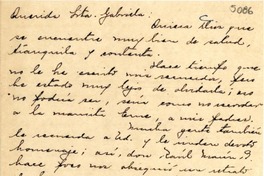 [Carta] 1948 jul. 7, [Vicuña, Chile] [a] Gabriela Mistral