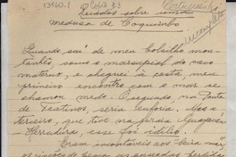 Recados sobre una medusa de Coquimbo