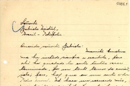 [Carta] 1944 nov. 27, Vicuña, [Chile] [a] Gabriela Mistral, Petrópolis, Brasil