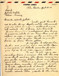 [Carta] 1950 abr. 24, Vicuña, Chile [a] Gabriela Mistral, Veracruz, México