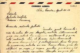 [Carta] 1950 abr. 24, Vicuña, Chile [a] Gabriela Mistral, Veracruz, México