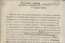 Una reforma educacional suramericana