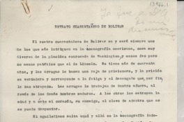 Retrato cuarentañero de Bolivar