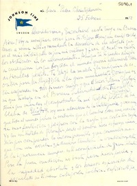 [Carta] 1952 feb. 25, Barco Pedro Cristophersen, [Suecia] [a] [Gabriela Mistral]