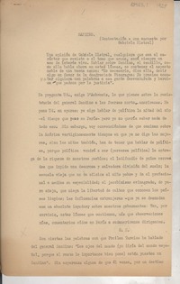 Sandino : contestación a una encuesta