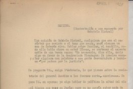 Sandino : contestación a una encuesta