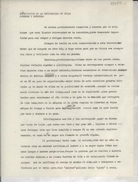 [Discurso] señor rector de la Universidad de Chile