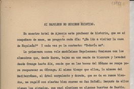 Si Napoleón no hubiese existido