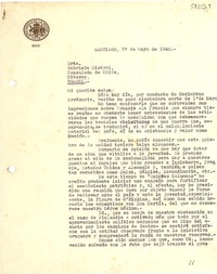 [Carta] 1940 mayo 27, Santiago, Chile [a] Gabriela Mistral, Niteroi, Brasil