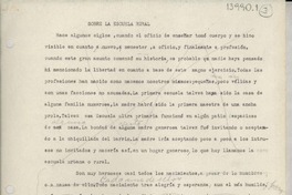 Sobre la escuela rural