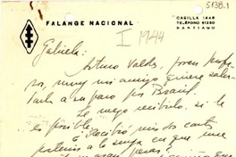 [Tarjeta] [1944], Santiago, [Chile] [a] Gabriela Mistral