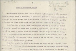 Sobre un bello poema chileno