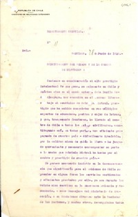 [Proyecto de Ley creación plaza de Cónsul Particular de profesión de 1a clase servida por la srta Lucila Godoy]