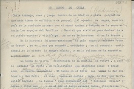 Un sorbo de Chile : radiación