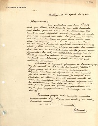 [Carta] 1945 ago. 12, Santiago, [Chile] [a] [Gabriela Mistral]
