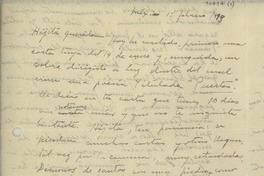 [Carta] 1943 feb. 1, México [a] Gabriela Mistral