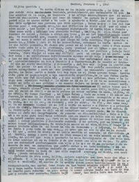 [Carta] 1943 feb. 9, México [a] Gabriela Mistral