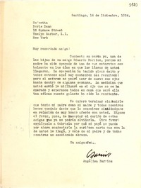 [Carta] 1954 dic. 14, Santiago [a] Doris Dana, Nueva York