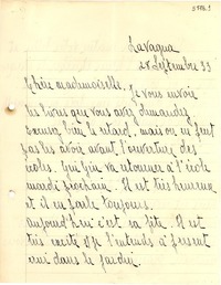 [Carta] 1933 sept. 28, Lavagna, [Italia] [a] Gabriela Mistral