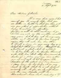 [Carta] 1933 sept. 28, Lavagna, [Italia] [a] Gabriela Mistral