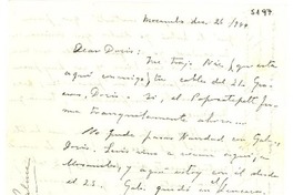 [Carta] 1949 dic. 26, Mocambo, [México] [a] Doris [Dana]