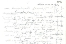 [Carta] 1950 ene. 10, México [a] Doris [Dana]