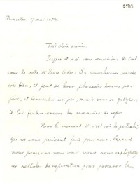 [Carta] 1954 mayo 17, Princeton [a] Gabriela Mistral
