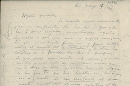 [Carta] 1946 mayo 17, Río de Janeiro [a] Gabriela Mistral