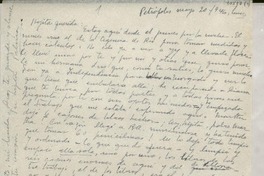 [Carta] 1946 mayo 20, Petrópolis, [Brasil] [a] Gabriela Mistral