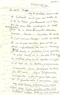 [Carta] 1950 abr. 27, México D.F. [a] Doris [Dana]