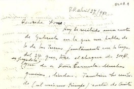 [Carta] 1950 abr. 27, México D.F. [a] Doris [Dana]