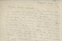 [Carta] 1946 mayo 23, Petrópolis, [Brasil] [a] Gabriela Mistral
