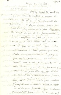 [Carta] 1950 mayo 12, México [a] Doris [Dana]