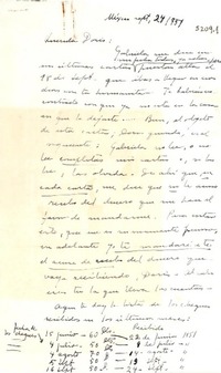 [Carta] 1951 sept. 24, México [a] Doris [Dana]