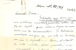 [Carta] 1951 sept. 24, México [a] Doris [Dana]
