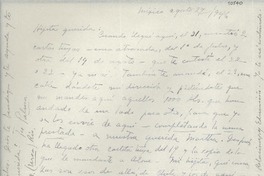[Carta] 1946 ago. 27, México [a] Gabriela Mistral