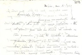 [Carta] 1951 nov. 1, México [a] Doris Dana