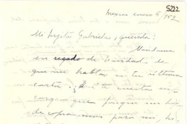 [Carta] 1952 ene. 5, México [a] Gabriela Mistral