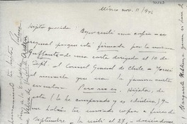 [Carta] 1946 nov. 11, México [a] Gabriela Mistral