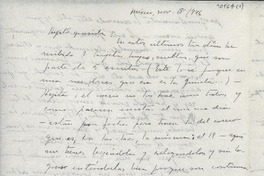 [Carta] 1946 nov. 18, México [a] Gabriela Mistral