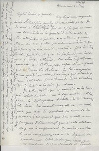 [Carta] 1946 nov. 22, México [a] Gabriela Mistral