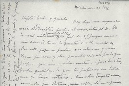 [Carta] 1946 nov. 22, México [a] Gabriela Mistral