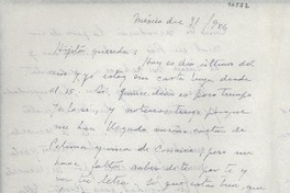 [Carta] 1946 dic. 31, México [a] Gabriela Mistral