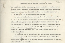 Tendencias de la escuela primaria en Chile