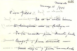 [Carta] 1955 mar. 15, México [a] Gilda [Péndola Gianollo]