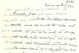 [Carta] 1955 ago. 19, México [a] Doris [Dana]